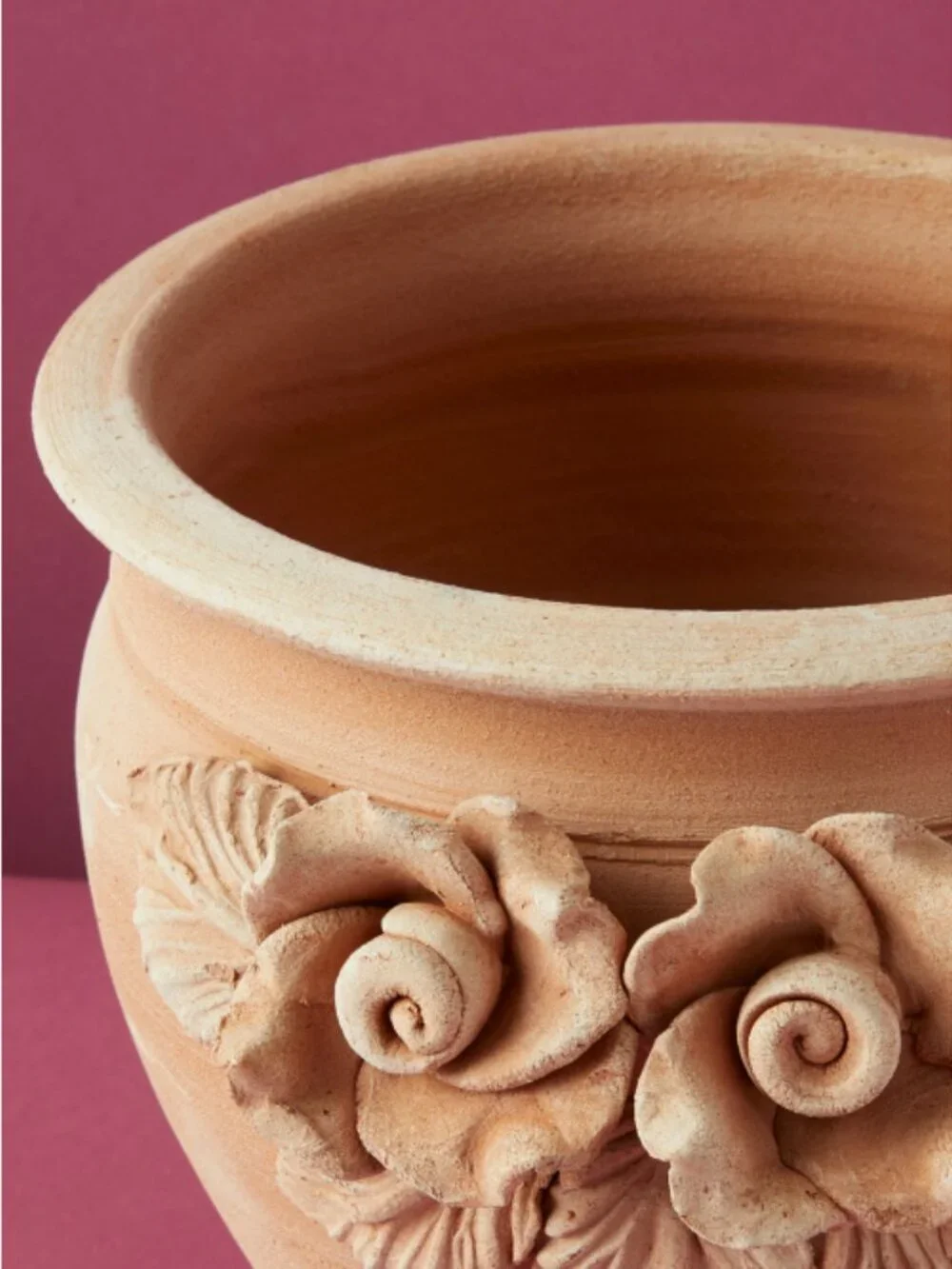 DIMA Terrecotte Rose Motif Terracotta Planter